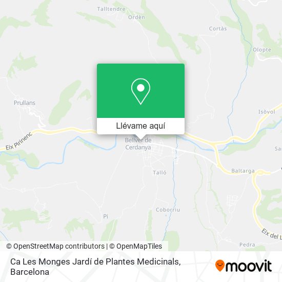 Mapa Ca Les Monges Jardí de Plantes Medicinals