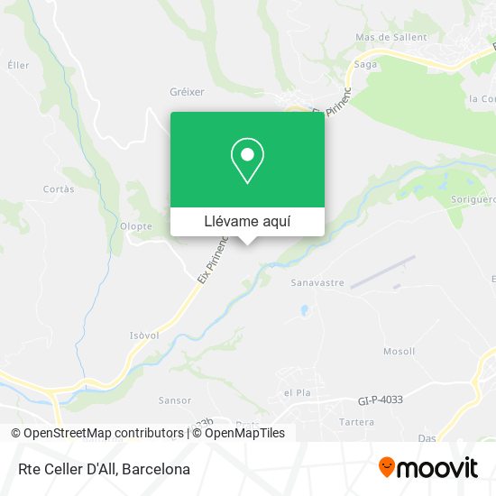 Mapa Rte Celler D'All