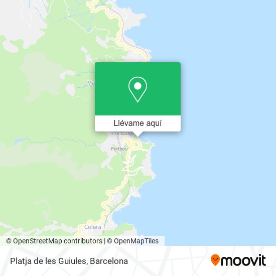 Mapa Platja de les Guiules