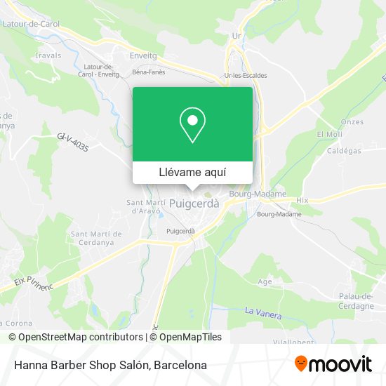 Mapa Hanna Barber Shop Salón