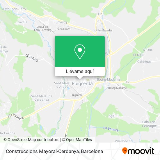 Mapa Construccions Mayoral-Cerdanya