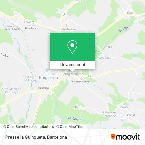 Mapa Presse la Guingueta