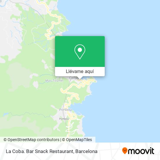 Mapa La Coba. Bar Snack Restaurant