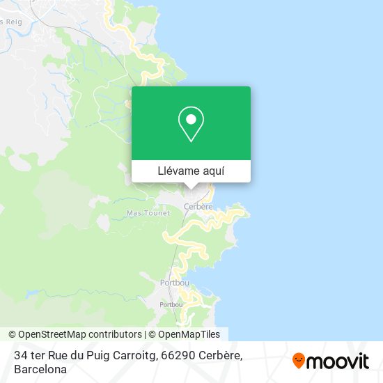 Mapa 34 ter Rue du Puig Carroitg, 66290 Cerbère