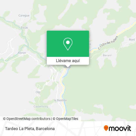 Mapa Tardeo La Pleta