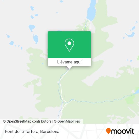 Mapa Font de la Tartera