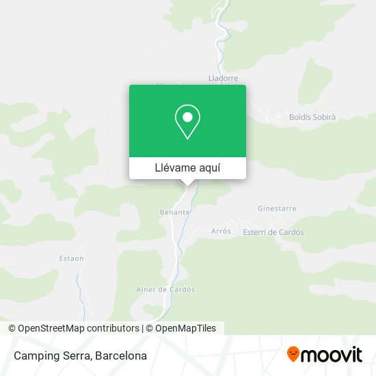 Mapa Camping Serra