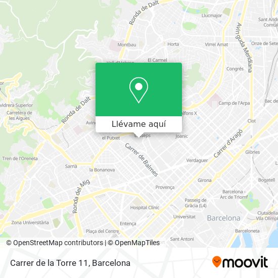 Mapa Carrer de la Torre 11