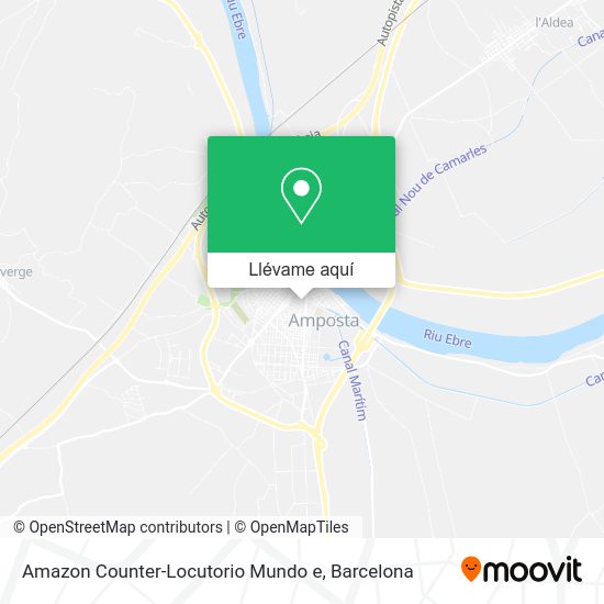 Mapa Amazon Counter-Locutorio Mundo e