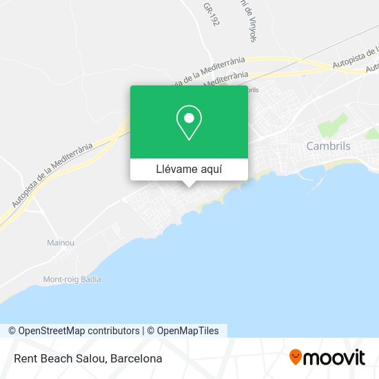 Mapa Rent Beach Salou