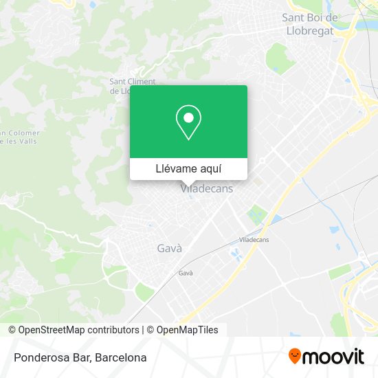 Mapa Ponderosa Bar