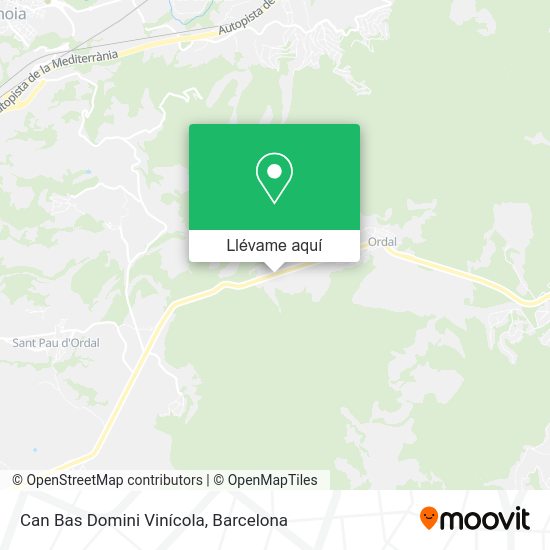 Mapa Can Bas Domini Vinícola