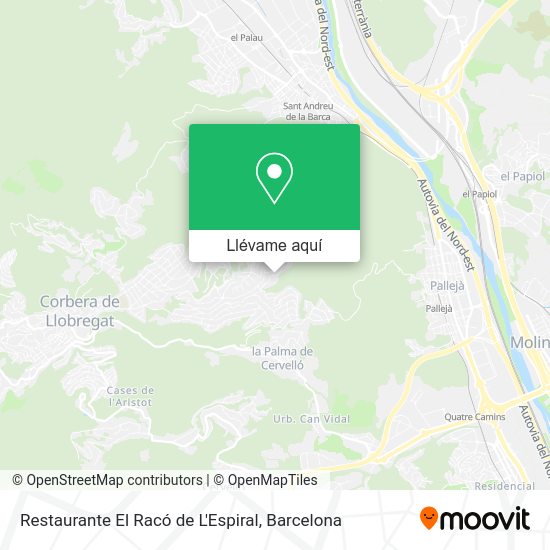 Mapa Restaurante El Racó de L'Espiral