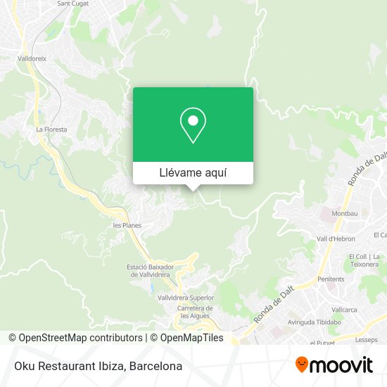 Mapa Oku Restaurant Ibiza