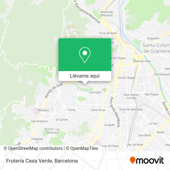 Mapa Frutería Casa Verde