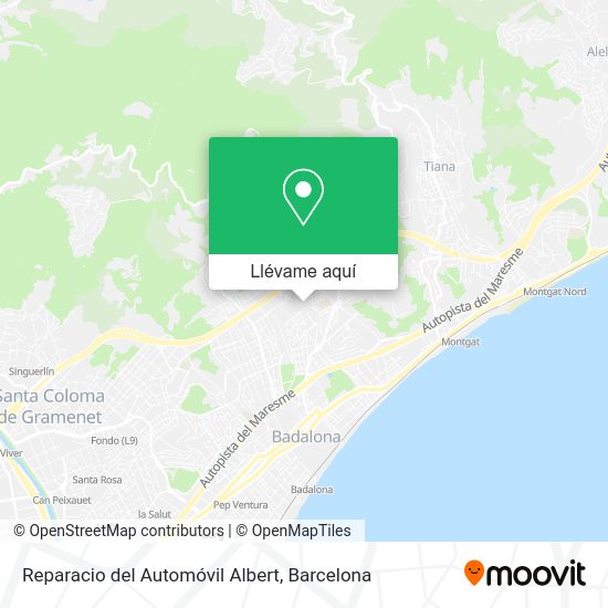 Mapa Reparacio del Automóvil Albert