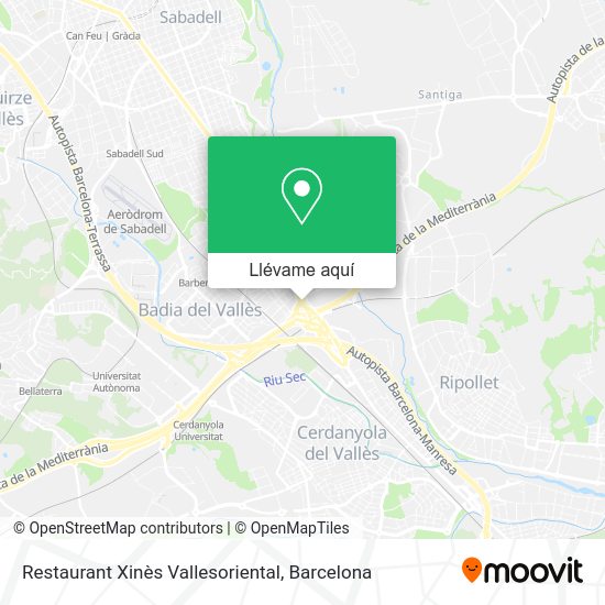 Mapa Restaurant Xinès Vallesoriental