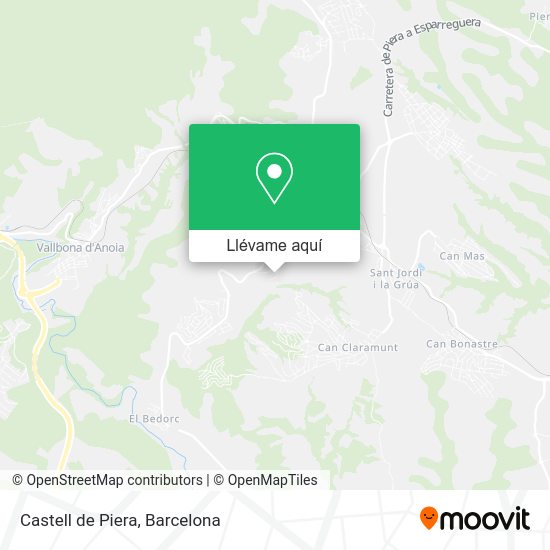Mapa Castell de Piera