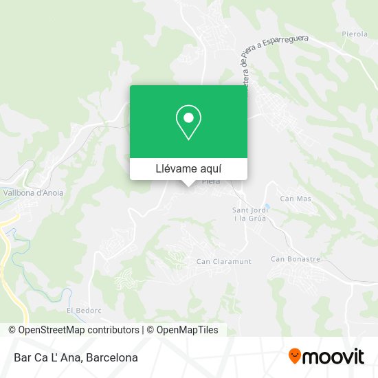 Mapa Bar Ca L' Ana