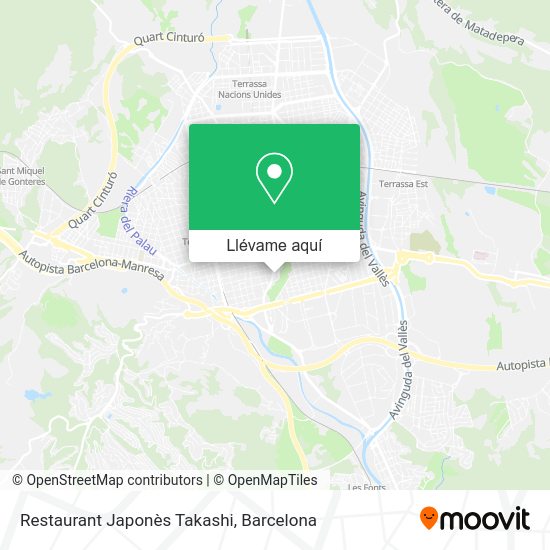 Mapa Restaurant Japonès Takashi