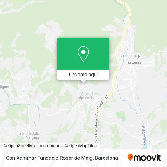 Mapa Can Xammar Fundació Roser de Maig