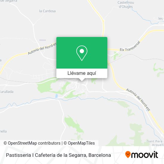 Mapa Pastisseria I Cafetería de la Segarra