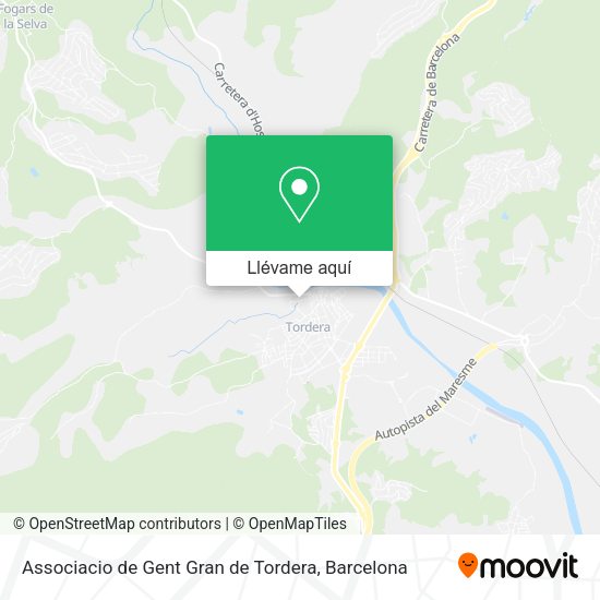 Mapa Associacio de Gent Gran de Tordera