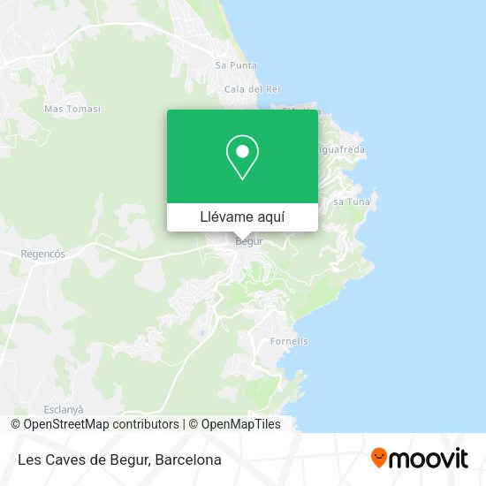 Mapa Les Caves de Begur
