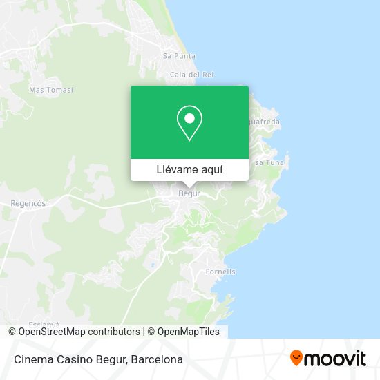 Mapa Cinema Casino Begur