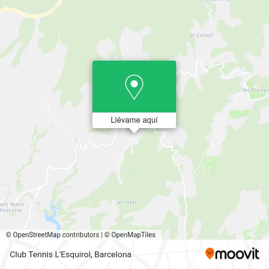 Mapa Club Tennis L'Esquirol
