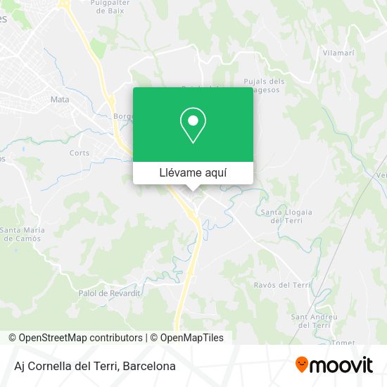 Mapa Aj Cornella del Terri
