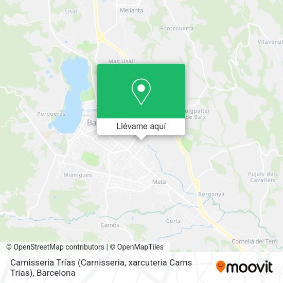Mapa Carnisseria Trías (Carnisseria, xarcuteria Carns Trias)
