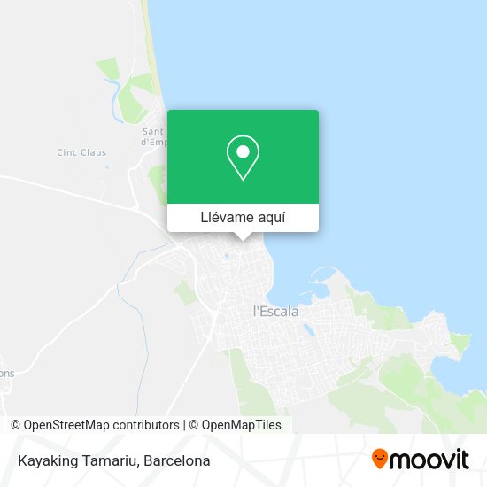 Mapa Kayaking Tamariu
