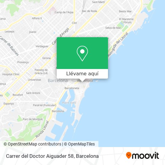 Mapa Carrer del Doctor Aiguader 58