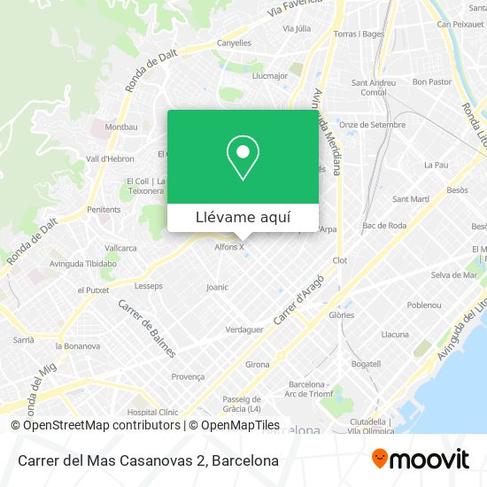 Mapa Carrer del Mas Casanovas 2