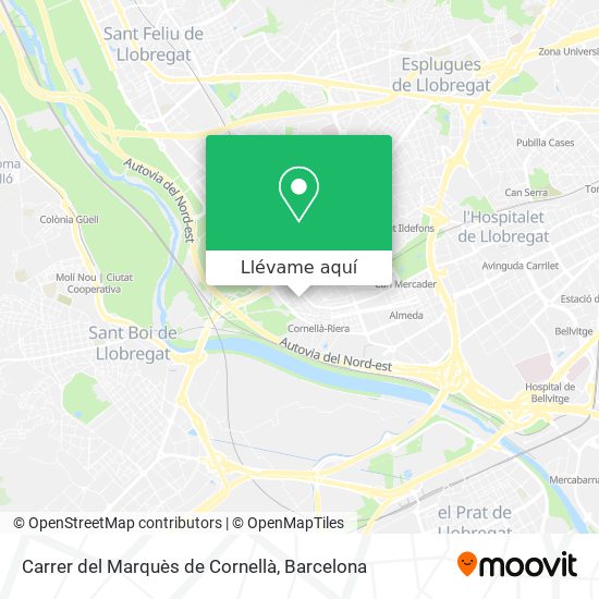 Mapa Carrer del Marquès de Cornellà