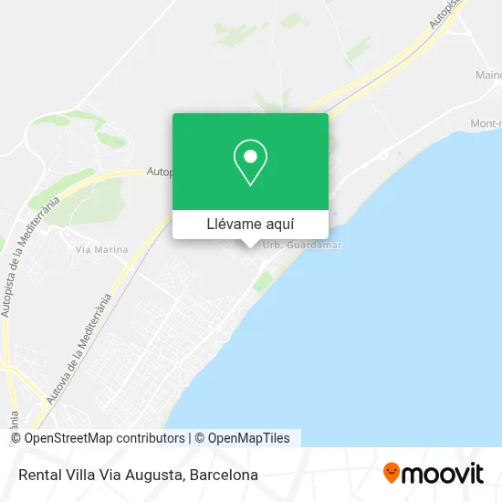 Mapa Rental Villa Via Augusta