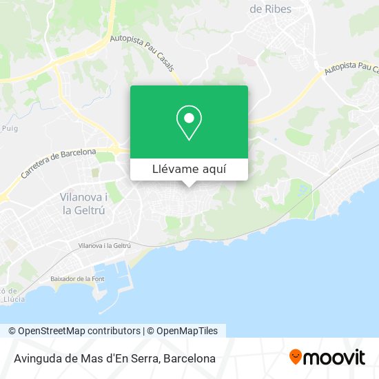 Mapa Avinguda de Mas d'En Serra