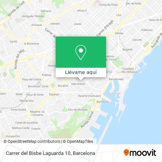 Mapa Carrer del Bisbe Laguarda 10