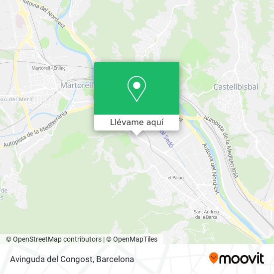 Mapa Avinguda del Congost