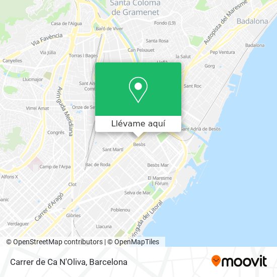 Mapa Carrer de Ca N'Oliva