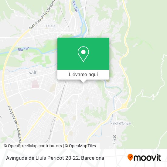 Mapa Avinguda de Lluís Pericot 20-22