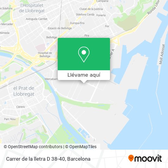 Mapa Carrer de la lletra D 38-40