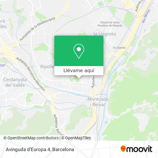 Mapa Avinguda d'Europa 4