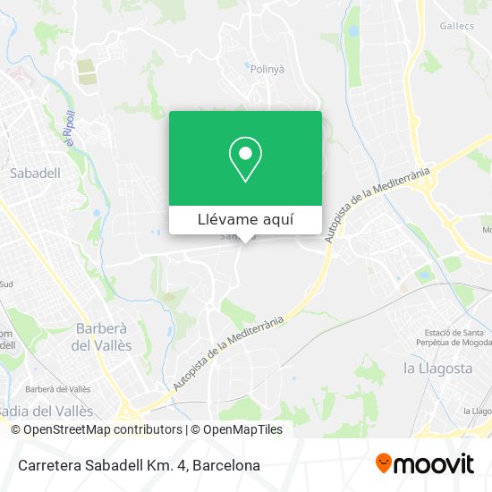 Mapa Carretera Sabadell Km. 4