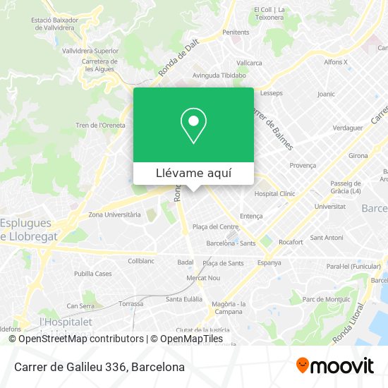 Mapa Carrer de Galileu 336