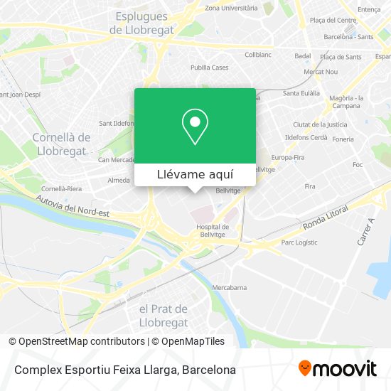 Mapa Complex Esportiu Feixa Llarga