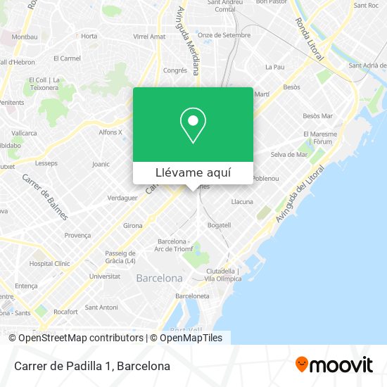 Mapa Carrer de Padilla 1