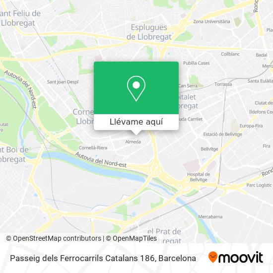 Mapa Passeig dels Ferrocarrils Catalans 186