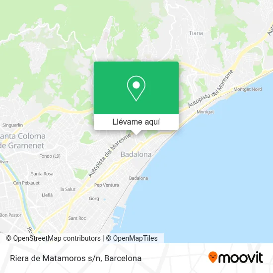 Mapa Riera de Matamoros s/n